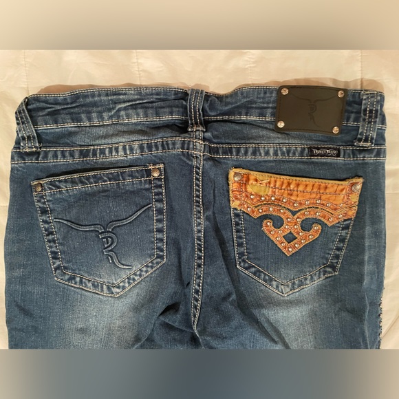 NWOT Montana West Trinity Ranch bootcut, blingy, stretchy jeans size 15x34 - Picture 5 of 9